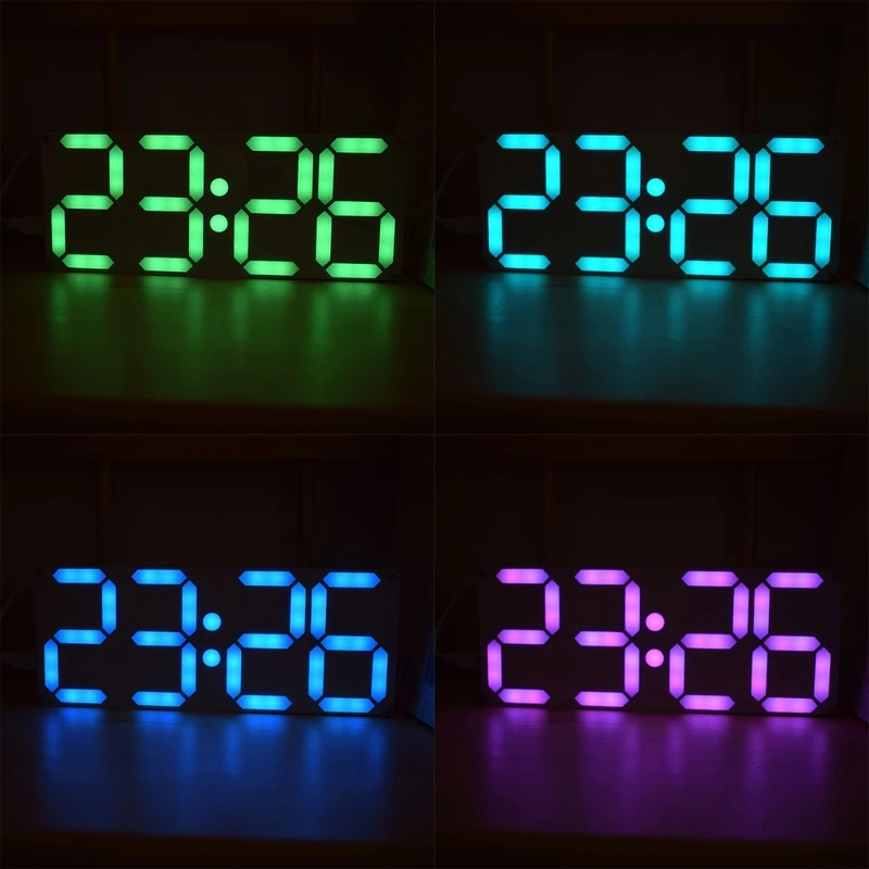 Large Inch Rainbow Color Digital Tube DS3231 Clock DIY kit with customizable colors Electronic Gift | Инструменты