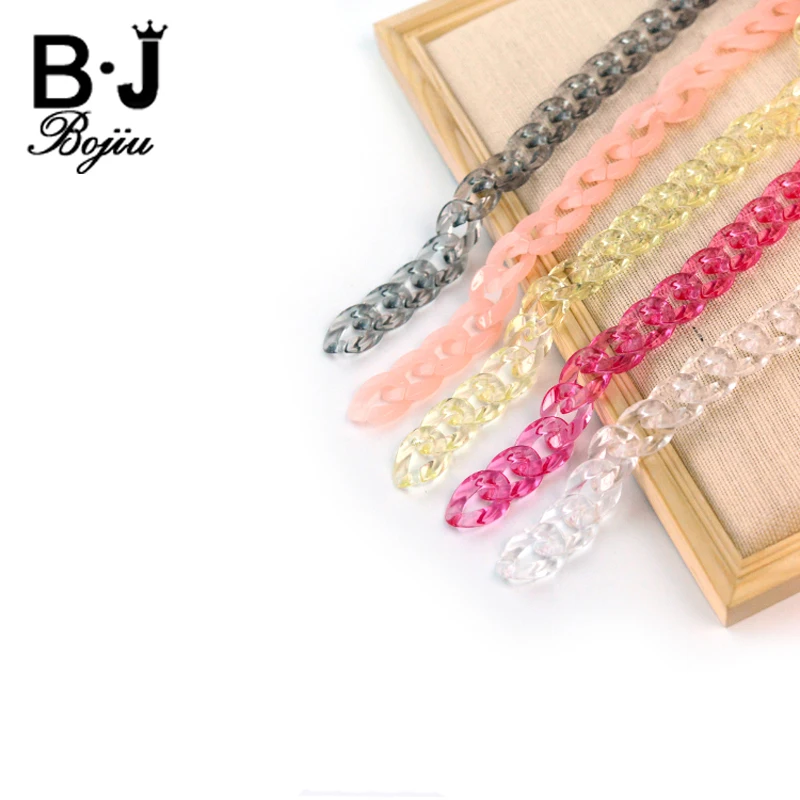 BOJIU многофункциональный красочный чокер из смолы ожерелье цепочка 1 м для женщин