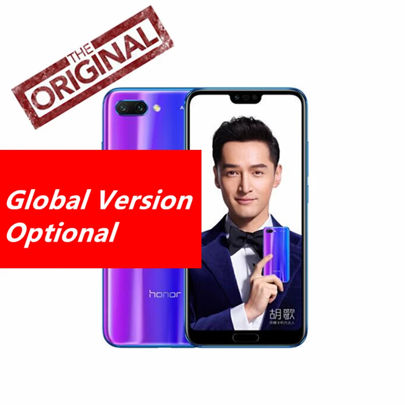 Honor 10, 6G, 64G, Android 8,0, 970 МП, AI камера, 3D изогнутое стекло, процессор Kirin 5,8 AI, 2280 дюймов, 1080 x, 4G LTE, смартфон