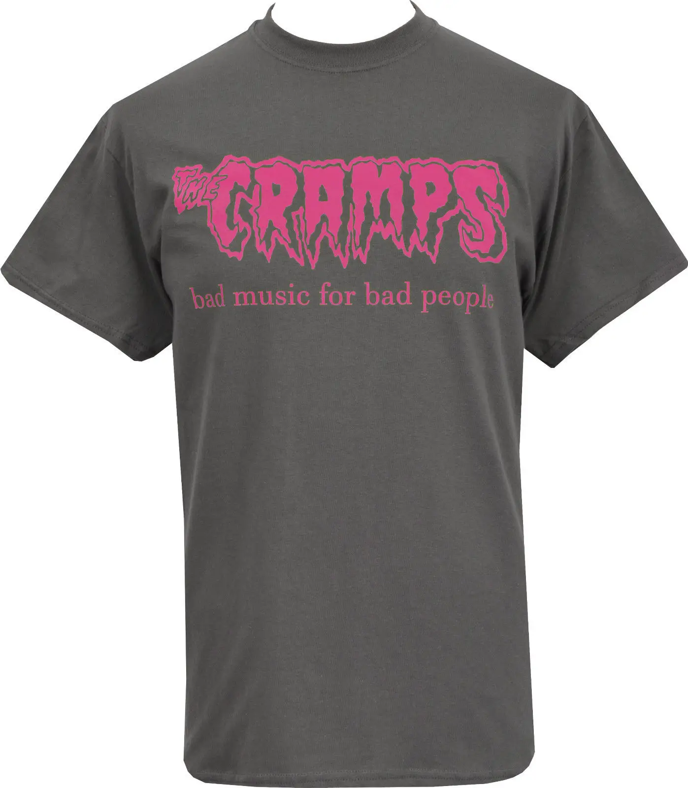 Мужская серая футболка THE CRAMPS BAD MUSIC FOR PEOPLE GARAGE PSYCHOBILLY S 2XL модная Стильная мужская