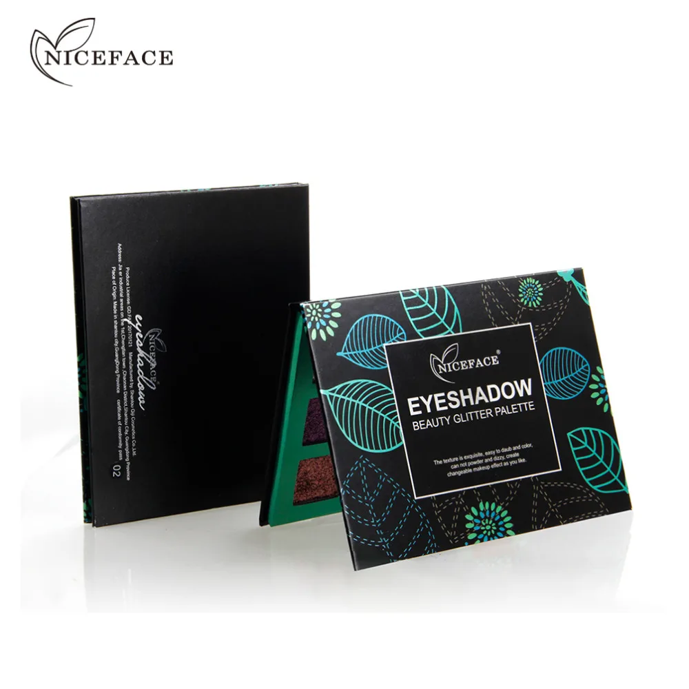 Niceface 12 видов цветов водостойкие блестящие тени для век Палитра Сияющие металлы