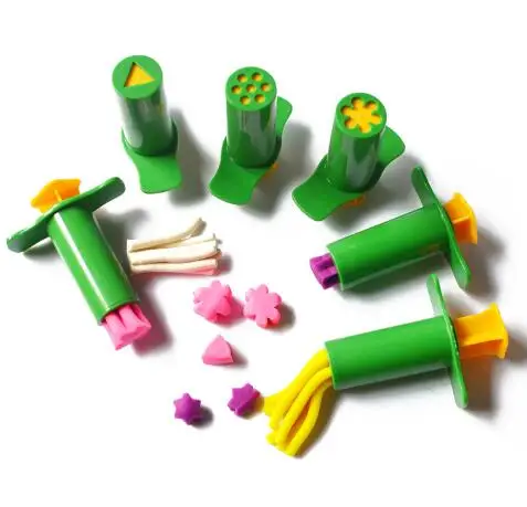 6 костюмов цветок/Лапша шприцы Playdough легкий Пластилин инструмент формы