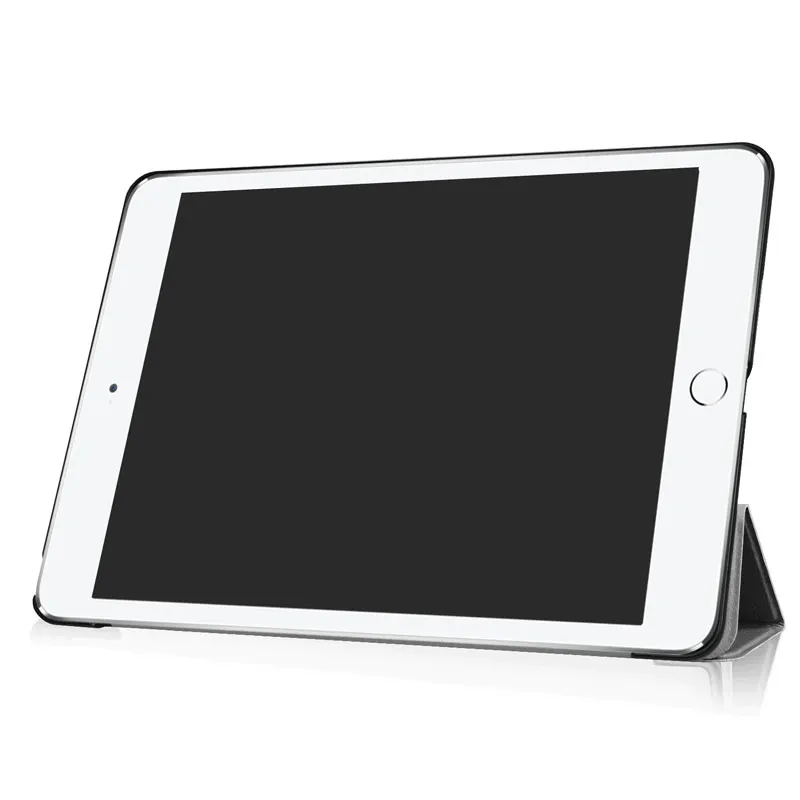 200 шт./лот Кастер Напряжение кожаный чехол Стенд Магнитные Смарт Дело Обложка 9.7