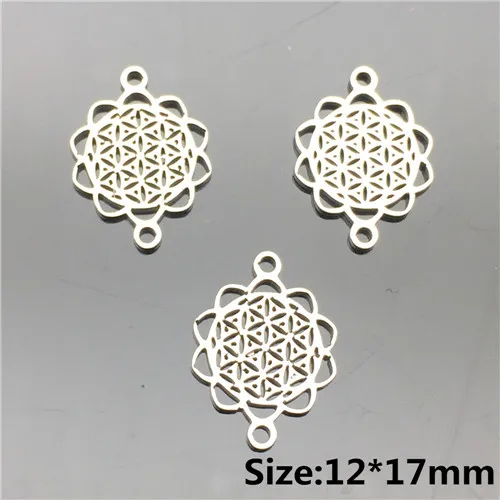 5 as photo flower Рождественские снежинки, дерево, соединители, 10 шт., нержавеющая сталь, соединитель, ожерелье, браслет, фурнитура, сделай сам, серьги, инструмент для изготовления ювелирных изделий - Цвет: 5 as photo flower