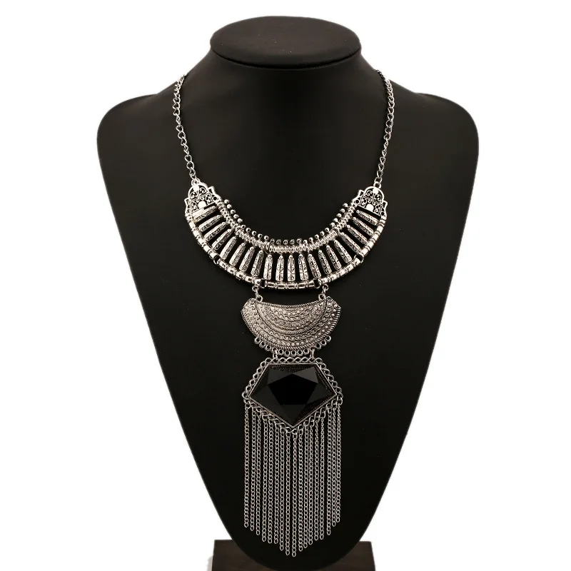 Горячая Распродажа большие винтажные подвески ожерелье 2016 четыре цвета женские