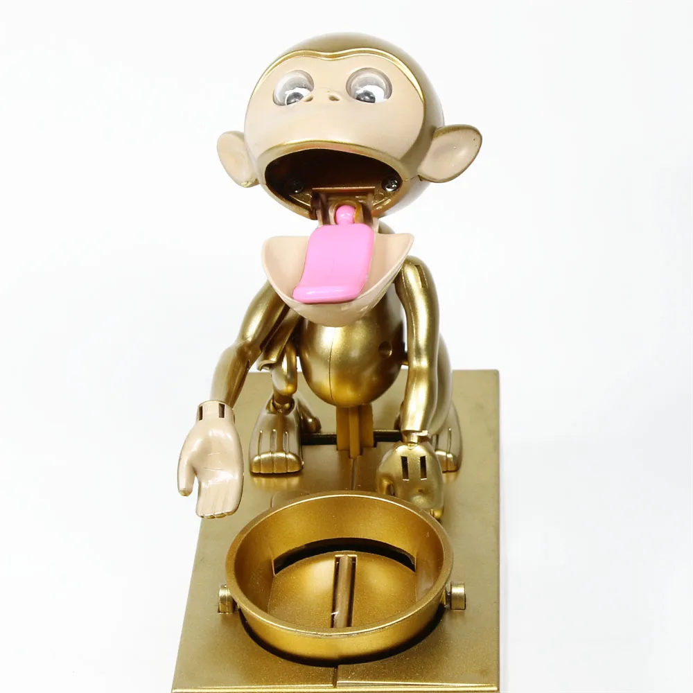 1 шт Обезьяна краже денежная Копилка голодных Ape обезьяна ест для монет денег