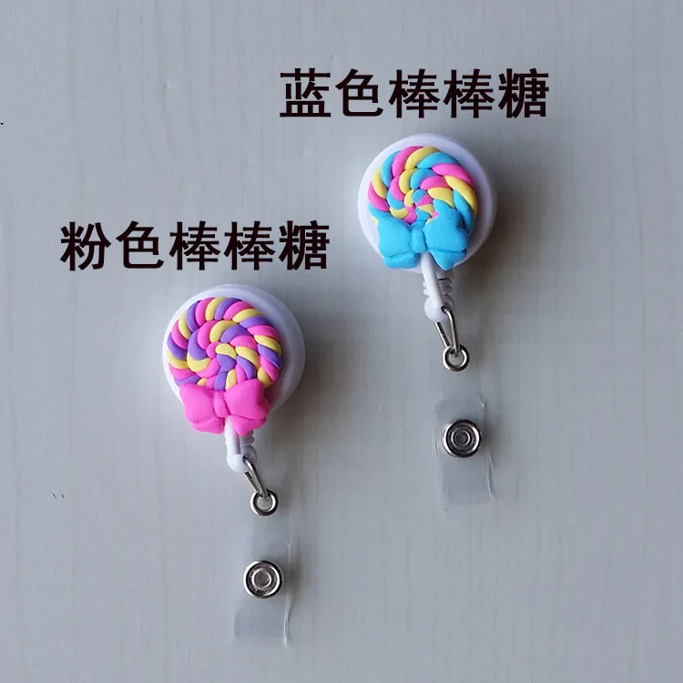 Васи леденец Радуга выдвижной Бейдж ID карты клип удостоверение личности милый