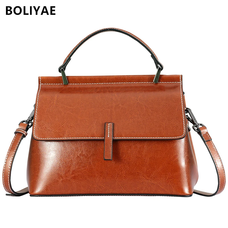 BOLIYAE натуральная кожа сумки Для женщин Crossbody модные роскошные на ремне | Багаж и