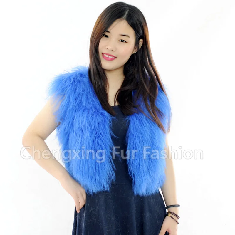 Женский Монгольский жилет из меха ягненка тибетского женский меховой | Женская