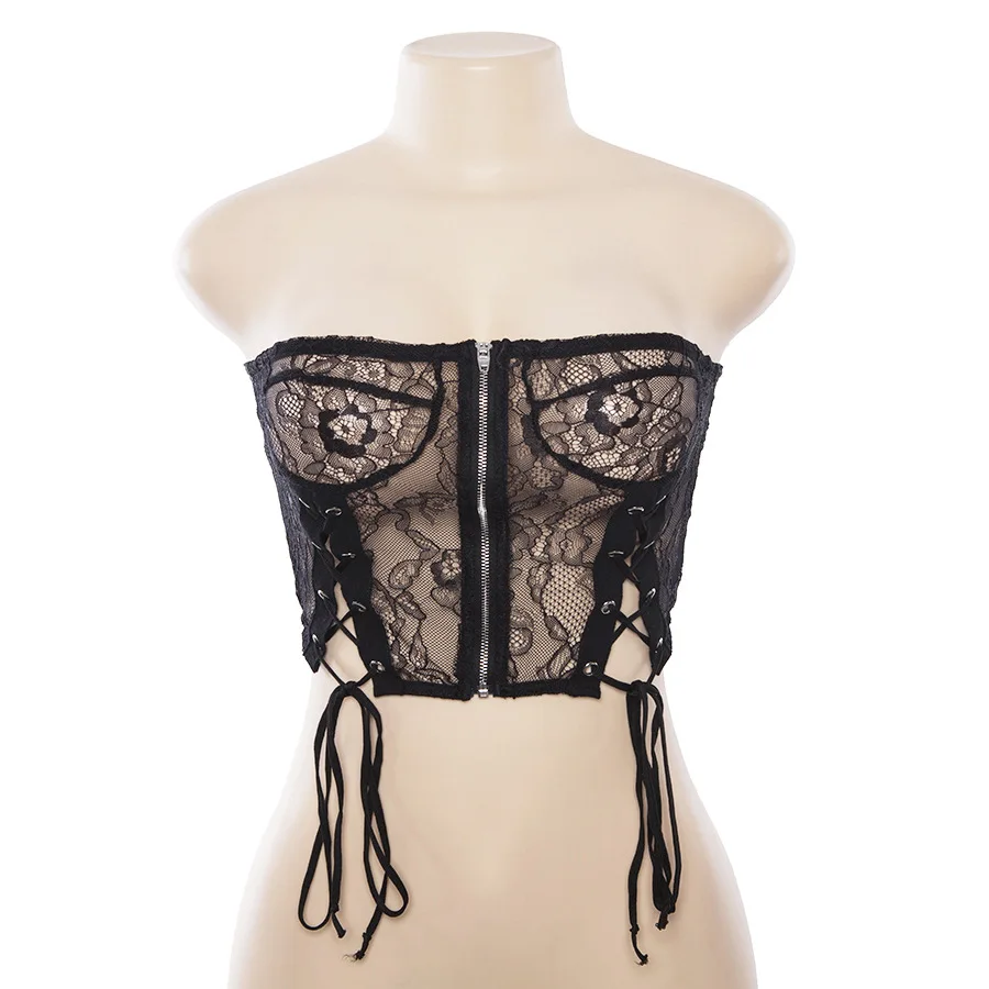 Женский прозрачный топ на бретельках FHTEX повседневный облегающий Топ без рукавов