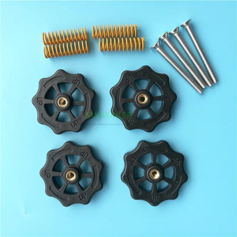 

M4 thumb level nut leveling knob + springs Screws kit for Creality CR-10S CR-10 S4 S5 Ender-3 3D Printer