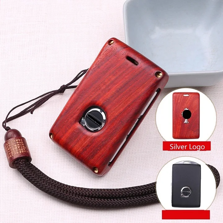 Red sandalwood 02 Красный мундштук для саксофона, сандаловое дерево, черное дерево брелок для ключей крышка чехол в виде ракушки для Volvo xc40 xc60 xc90 s90 v90 XC60 XC90 XC40 S90 V90 - Название цвета: Red sandalwood 02