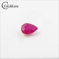5 mm 7 mm real natural heated ruby loose gemstone for jewelry diy 0 6ct pear cut ruby gemstone