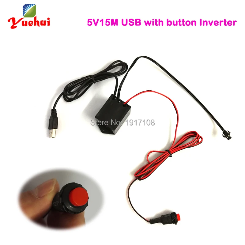 

Новый 5V20M USB разъем EL провод инвертор питание от мобильного аккумулятора для загрузки 6-20 м EL провода и EL полосы с украшения партии