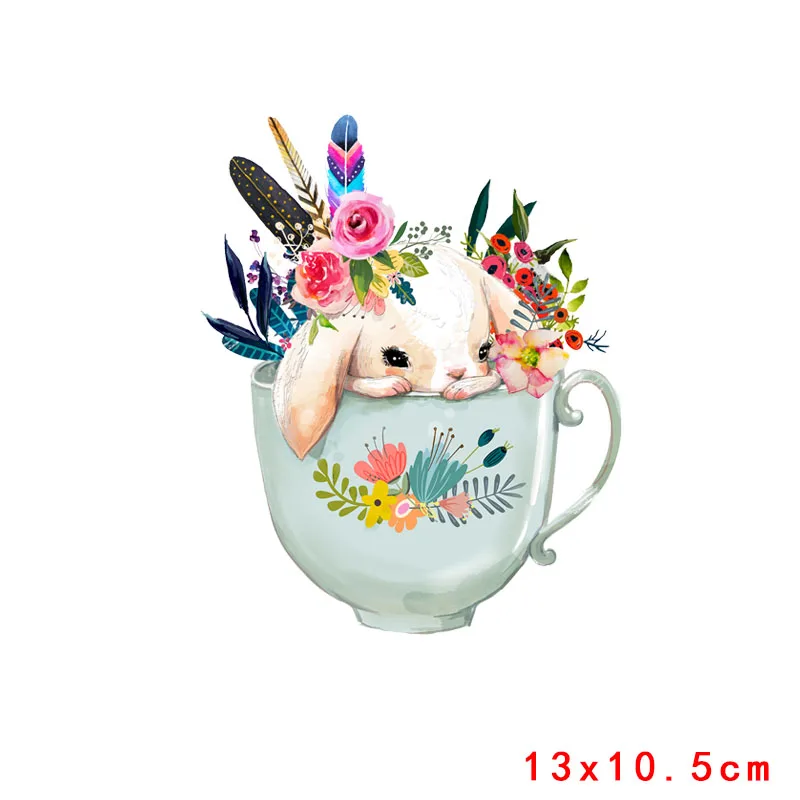 Наклейки на одежду с изображением животных из мультфильма Prajna Единорог Собака