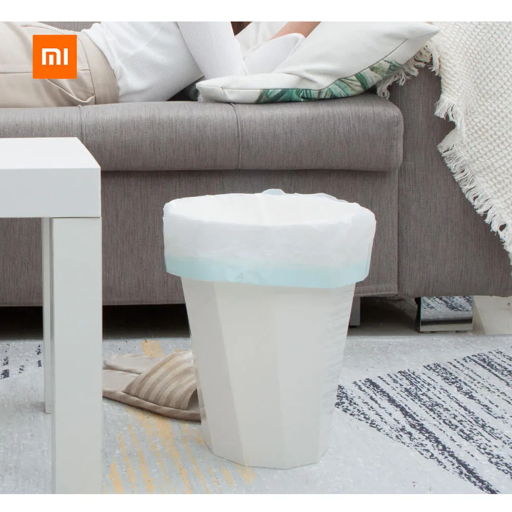 Xiaomi Mijia JieZhi мешок для мусора на шнурке, мешок для мусора, утолщенный материал, предотвращающий утечку, бытовой пластиковый мешок для мусора, 20 шт/1 рулон