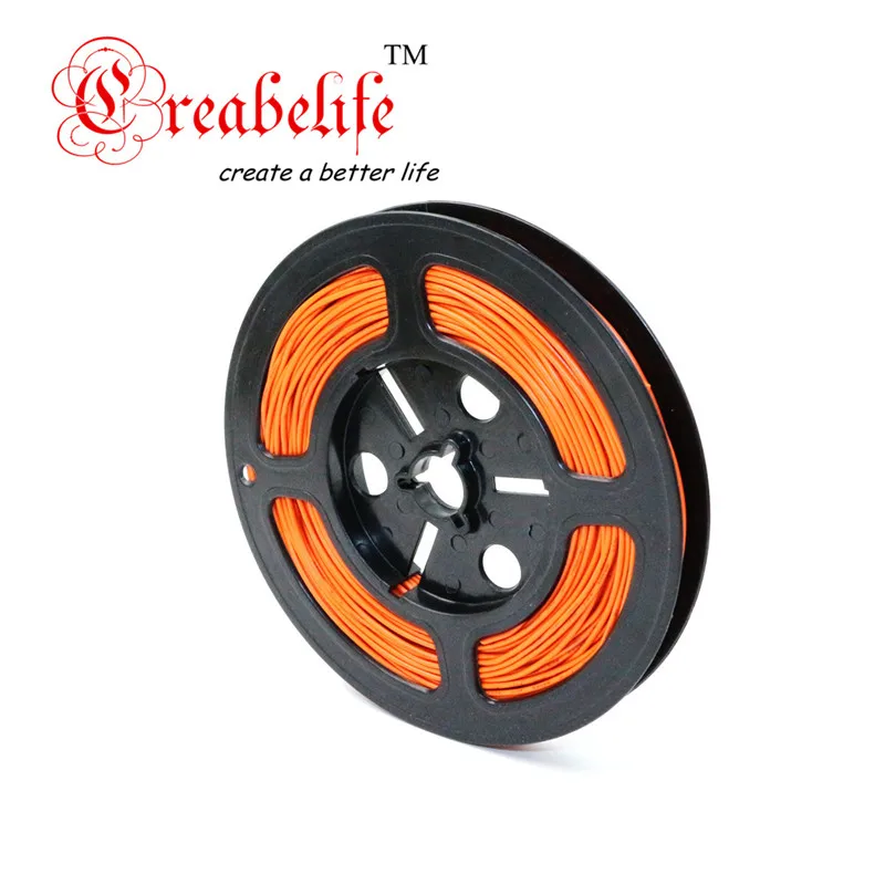 Orange 50m 50 метров/рулон 22 AWG-гибкий многожильный 10 цветов UL 1007 диаметр 1,6 мм электронный проводник для DIY - Цвет: Orange 50m