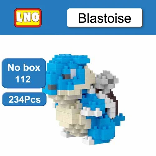 Blastoise no box LoZ Блоки строительные мяч Пикачу Snorlax, чармандер, Бульбазавр Jigglypuff игрушки; фигурки героев аниме модель японский мультфильм подарок - Цвет: Blastoise no box