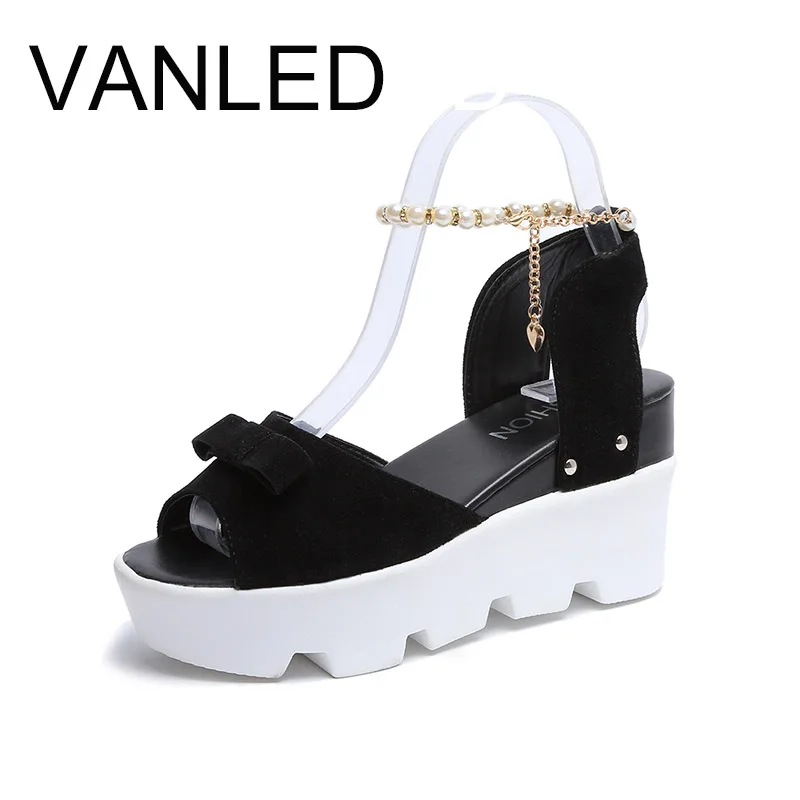 VANLED Лето Криперс Лодыжки Wrap Сандалии Женщин Платформа Гладиатор Обувь