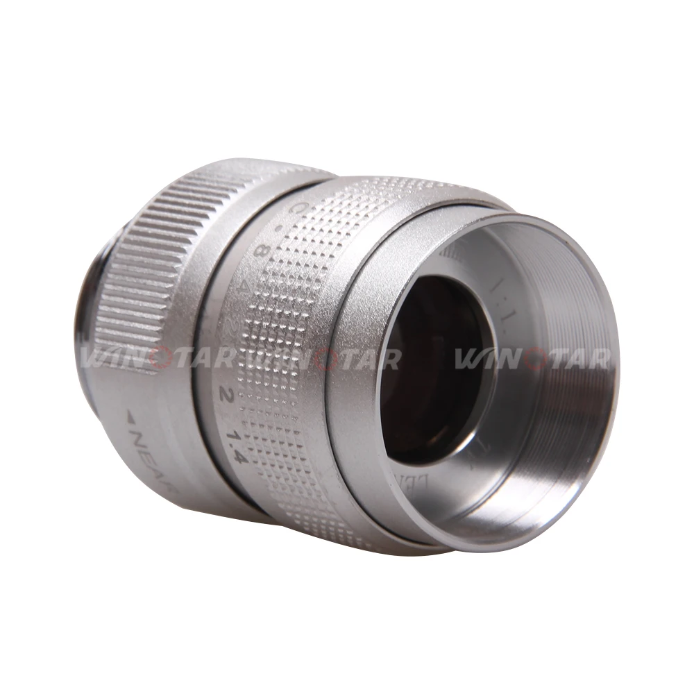 Серебристый Фуцзянь 25 мм F1.4 CC TV lens + фотокольцо для Sony E:NEX3 фотосессия NEX6 NEX7 A6000 A6300