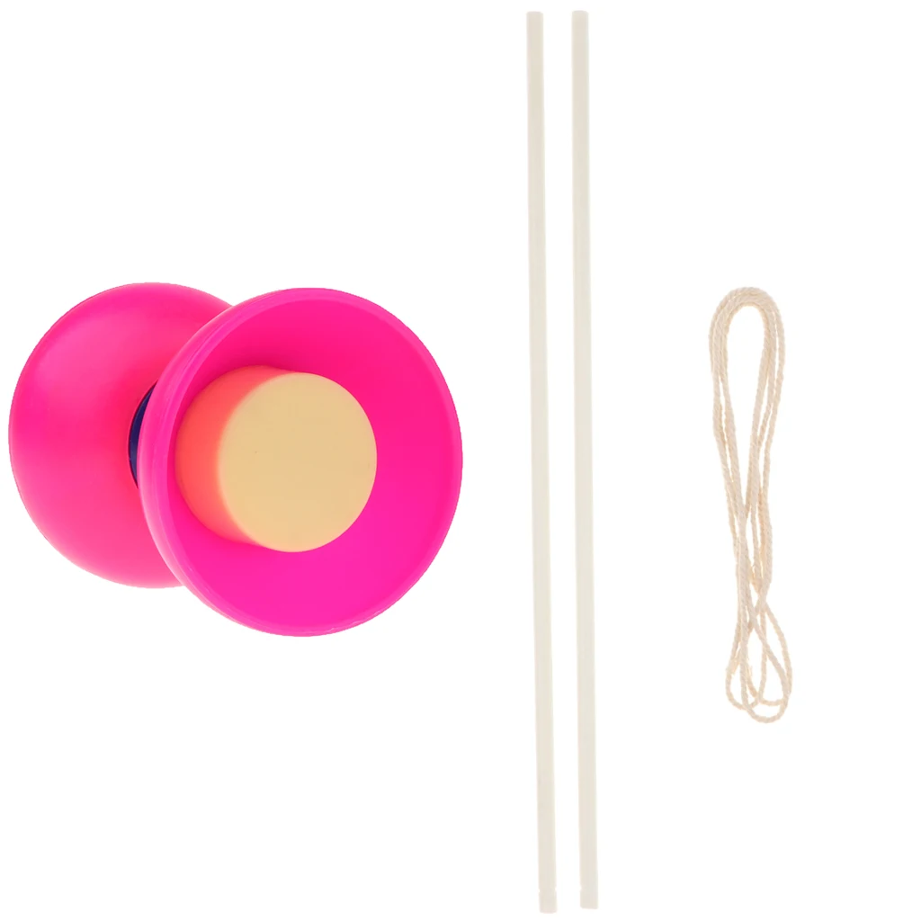 8- Red Пластмассовая подшипниковая игрушка для жонглирования 1-Bearing Diabolo китайская профессиональная йо-йо 2 ручки и 1 струнная игрушка - Color: 8- Red