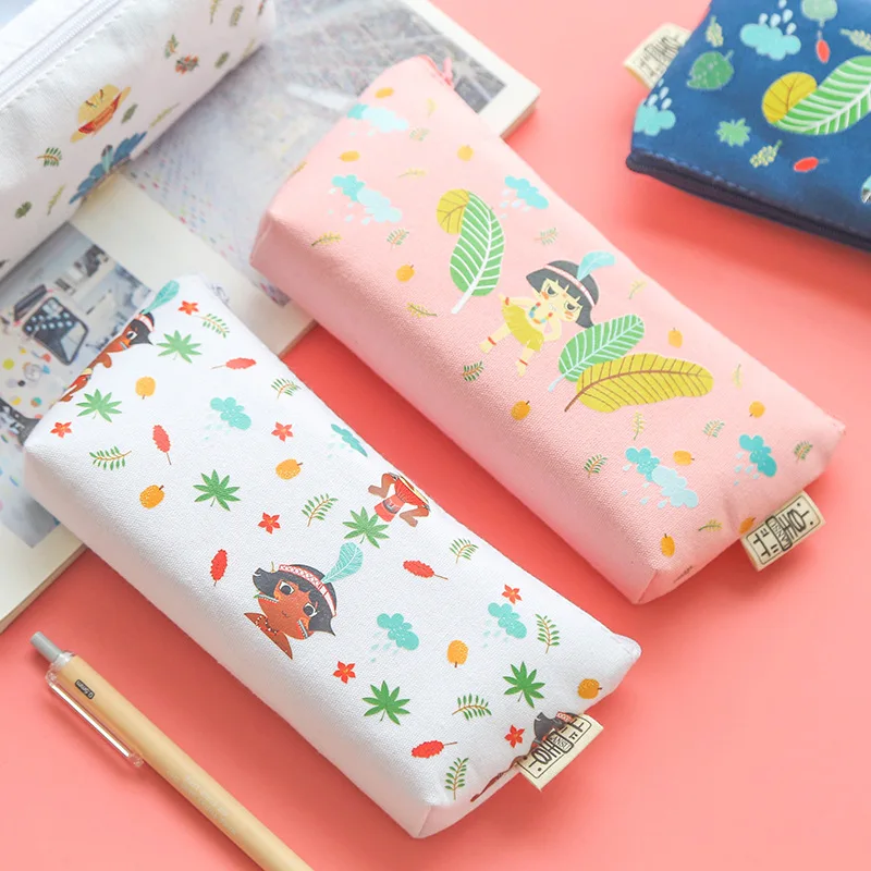 Kawaii креативный холщовый пенал Hoyden Stitch сумка для девочек милая большая коробка