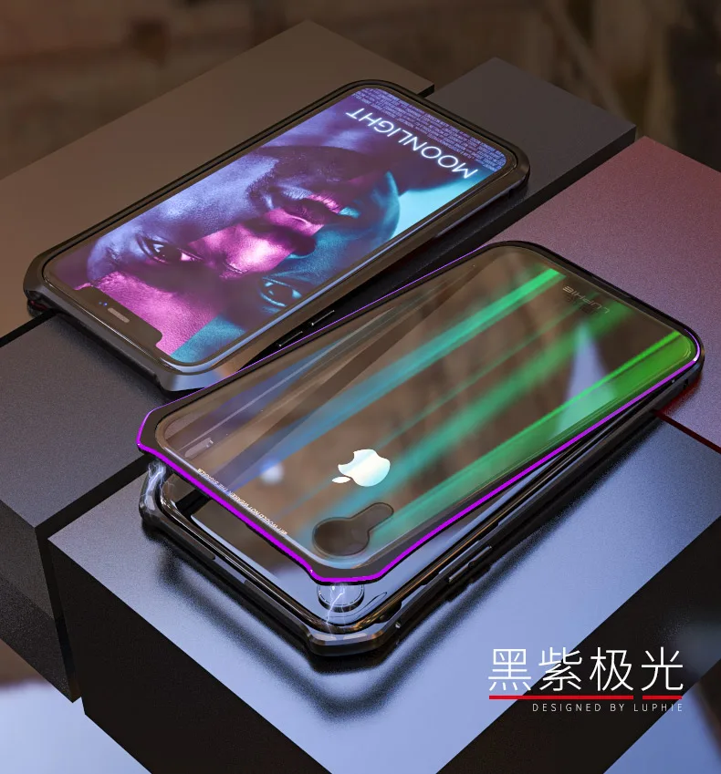 Магнитный чехол для iPhone X, XR, XS, MAX, металлический, закаленное стекло, задняя крышка, магнит, чехол s, для iPhone 7, 8, 7 Plus,/8 Plus, чехол, металлический бампер