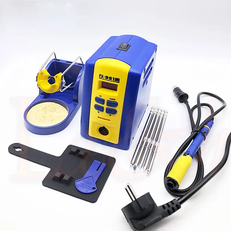 hot Lead-free Thermostatic Soldering ESD FX-951 Station fx-951 rework system with 5pc of T12 tip | Инструменты