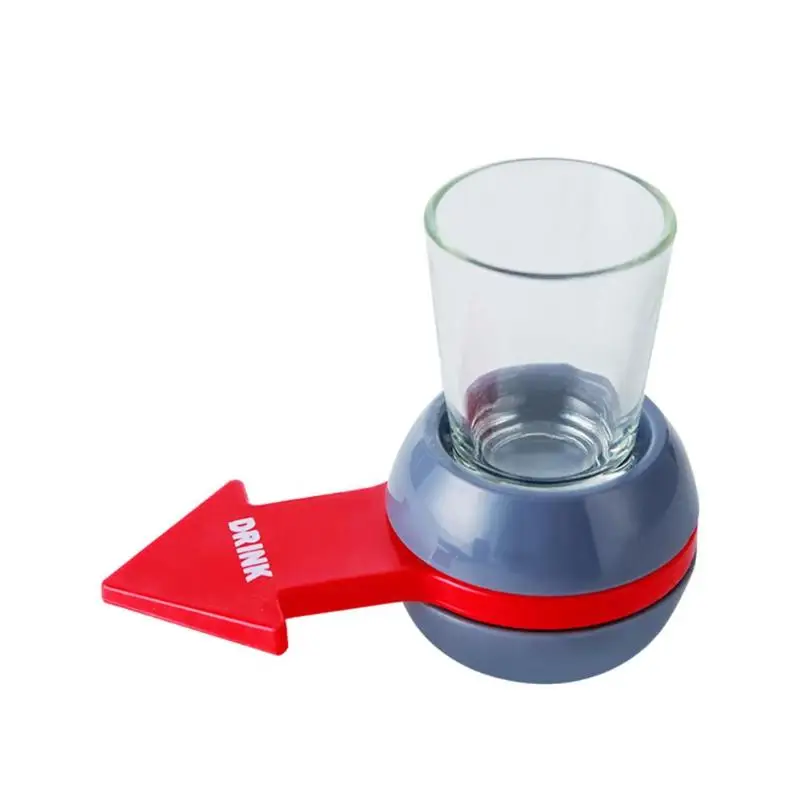 Spin the Shot Drinking Game Turntable Roulette Glass Spinning Fun Party Toy Great For Parties Interact With Friends New Creative - Цвет: Серый