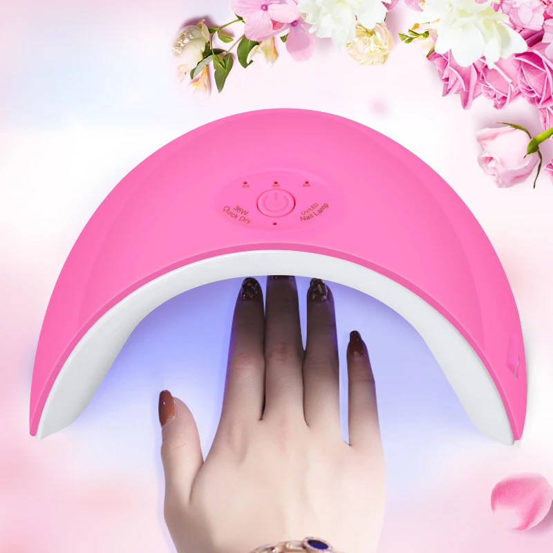 Glitter girl 36W Nail Dryer UV Led Lamp Gel Polish Curing for Manicure Varnish Machine Art Salon Tools | Красота и здоровье