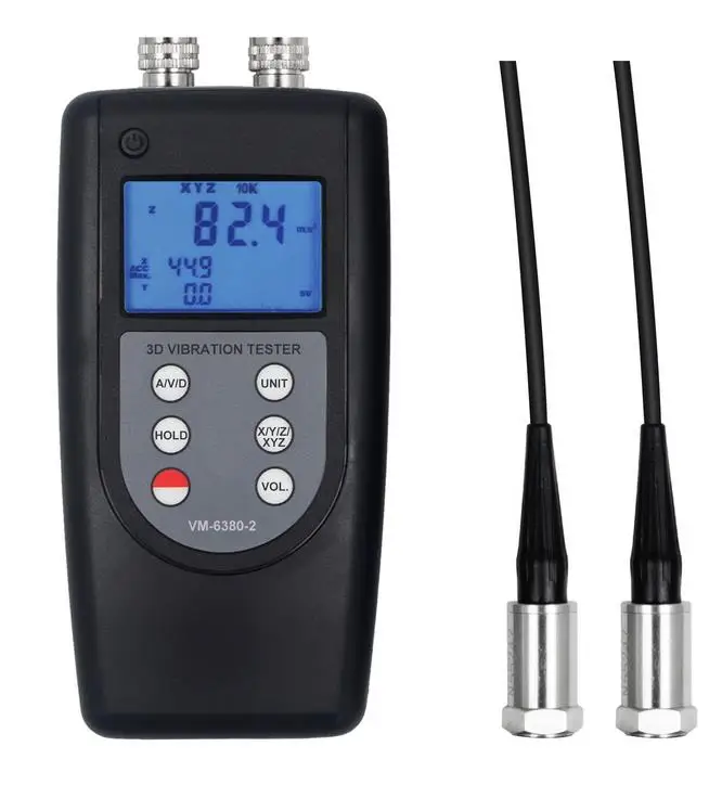 Цифровой измеритель вибраций VM 6380 2 Двойной Канал Измеритель вибраций|vibrator|vibration