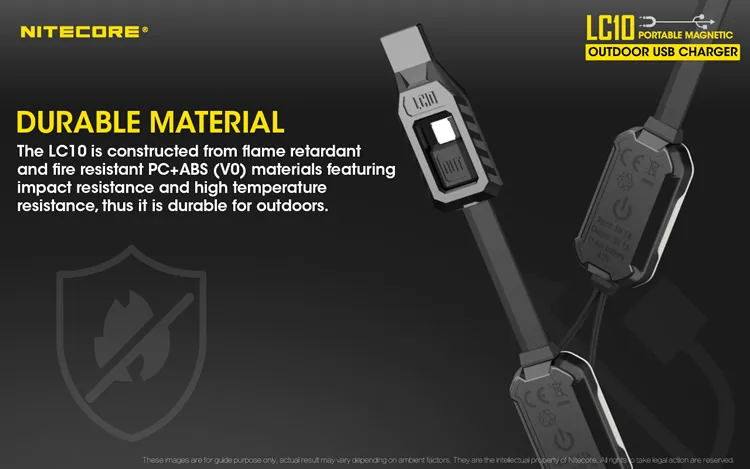 Nitecore LC10 портативное магнитное USB зарядное устройство power Bank без батареи Smart почти все виды литий-ионных батарей
