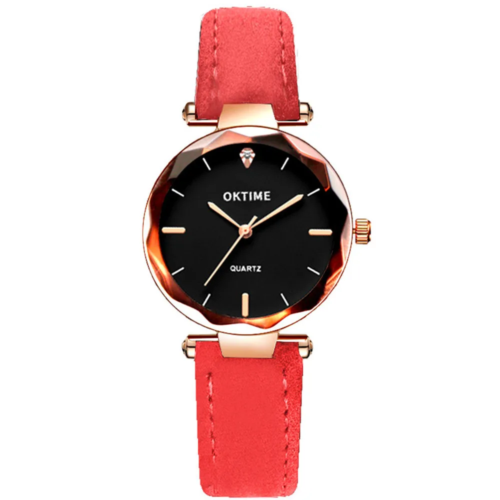 Часы женские кварцевые с кожаным ремешком и звёздным небом # D | Наручные часы