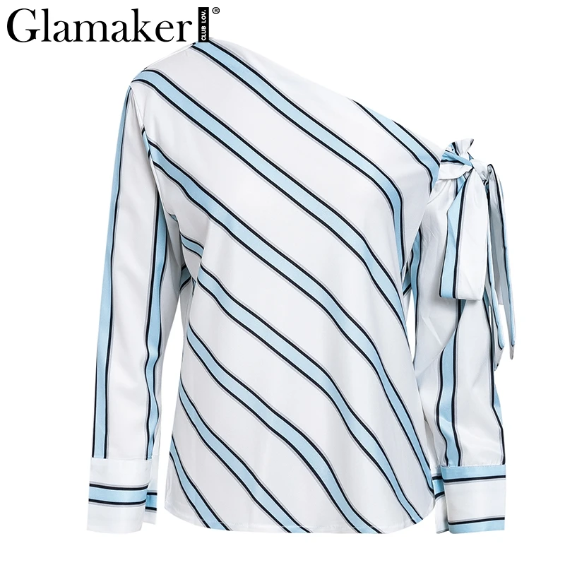 Женская блузка с длинным рукавом Glamaker летняя из шифона винтажным принтом в стиле
