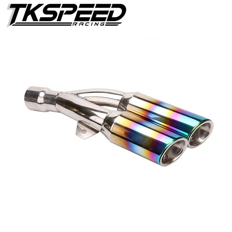 Universal Dual Exhaust Muffler Pipe Slip On For Motorcycle Motocross Supermoto Street Bike Scooter ATV Quad Dirt Off Road | Автомобили и
