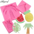 Силиконовая форма в виде черепахи, ананаса, арбуза, кокосового дерева, конфет, шоколада, мыла, воска