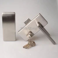 1pcs stainless steel double door locks with handles 8mm 12mm glass door lock jf1663