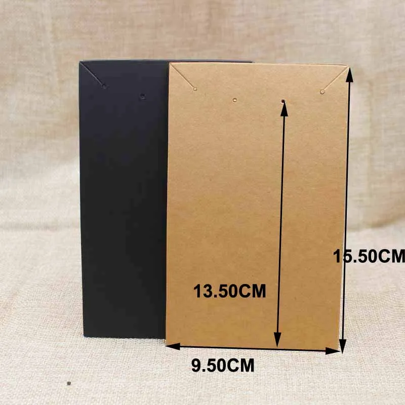 Модное большое пустое ожерелье упаковка для серег карта черный/крафт сделай сам