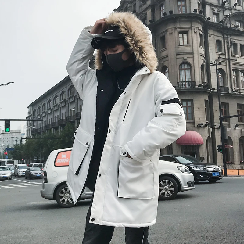 Новые модные толстые пальто мужские меховые куртки зимние теплые пальто мужские куртки мужские теплые зимние парки