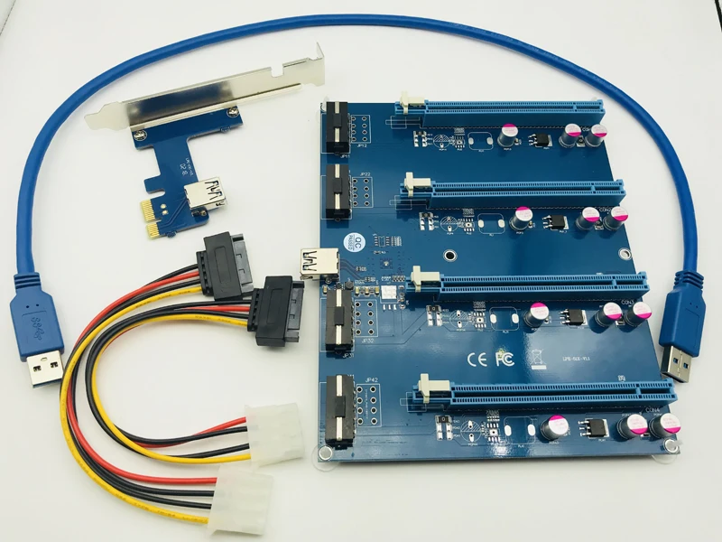 PCI Express 1 4 порта E 1x Комплект расширения переключатель усилитель концентратора