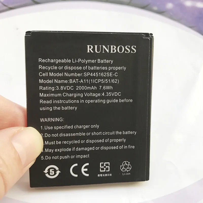 

3,8 V 2000mAh SP445162SE-C (1ICP5/51/62) аккумулятор для Acer Liquid Z410 T01 Z330 Batteries KT.0010K.007