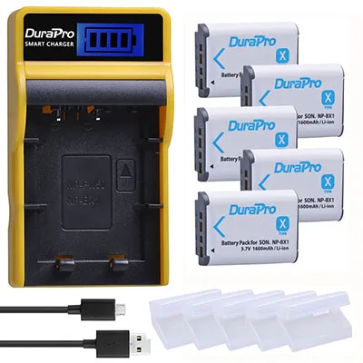 5 Battery Set Комплект из 4 предметов NP-BX1 NP BX1 NPBX1 Батарея+ ЖК-дисплей USB Зарядное устройство для SONY DSC RX1 RX100 RX100iii M3 M2 WX300 HX300 HX400 HX50 HX60 GWP88 - Цвет: 5 Battery Set