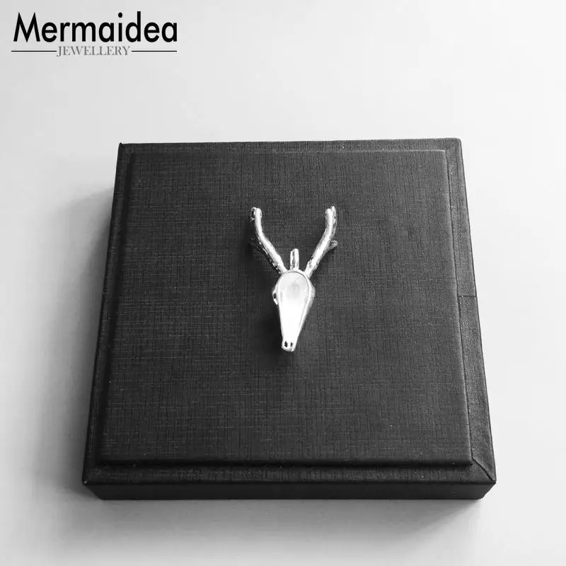 Steampunk Antlers Pendants Fashion Jewelry silver plated Punk Gift For Women Men Boy Girls Fit Necklace 2020 New | Украшения и