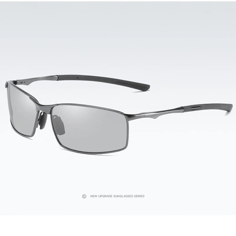 Gun Photochromic Поляризационные фотохромные солнцезащитные очки, Мужская переходная линза, очки для вождения, рыбалки, мужские защитные очки для водителя, Oculos Gafas De Sol - Цвет линз: Gun Photochromic