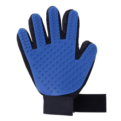blue right Уход за кошкой Массажная перчатка для домашних животных Расческа Щетка Для Чистки кошачьей собаки ванна уход за лошадьми массаж спины мех мытье купальная перчатка - Цвет: blue right