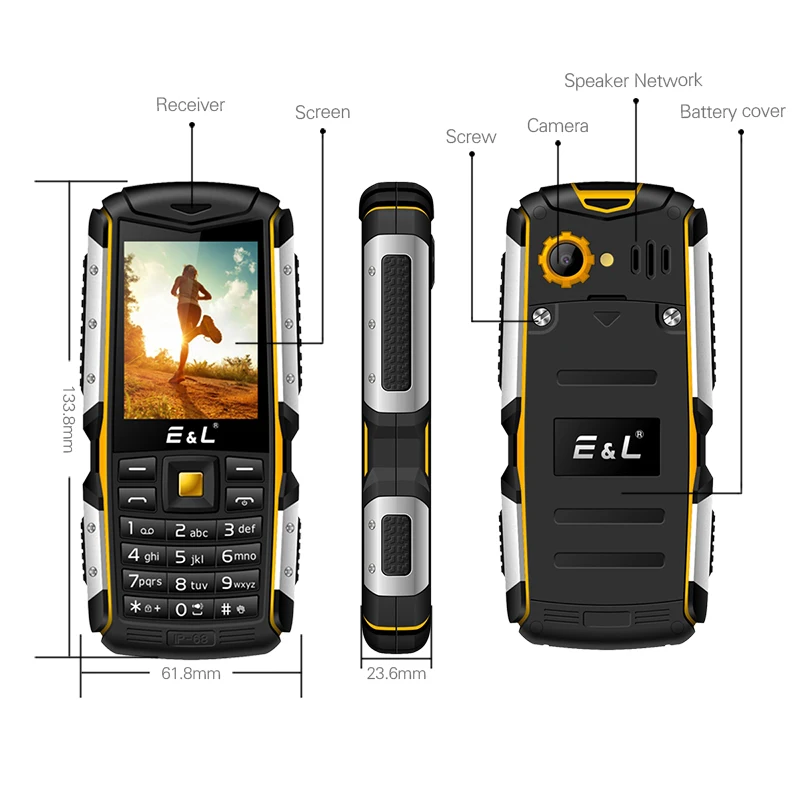 Оригинальный E &amp L S600 2 4 &quotэкран русская клавиатура мобильный телефон с двумя sim