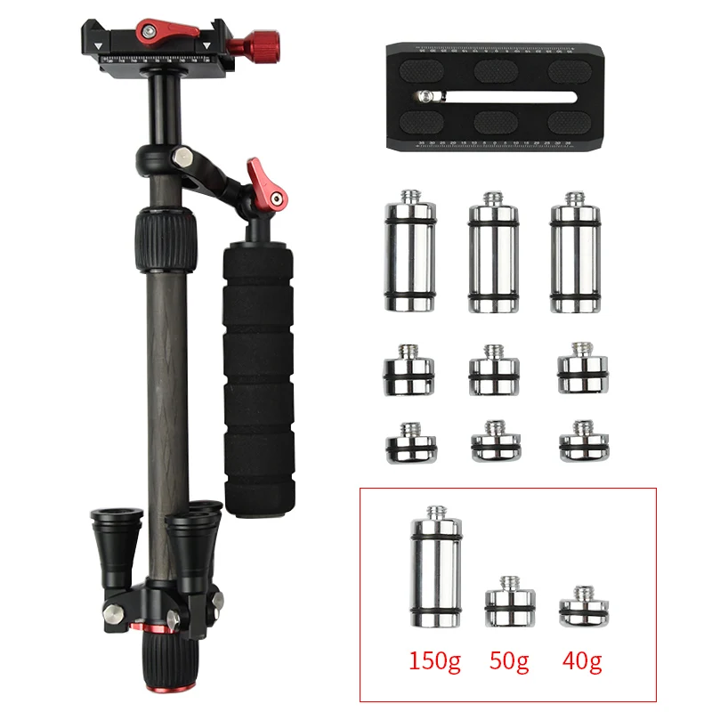 2017 New Handheld Carbon Fiber Adjustable Video Stabilizer System with Quick-Release Plate for DSLR Cameras &amp Camcorders | Электроника