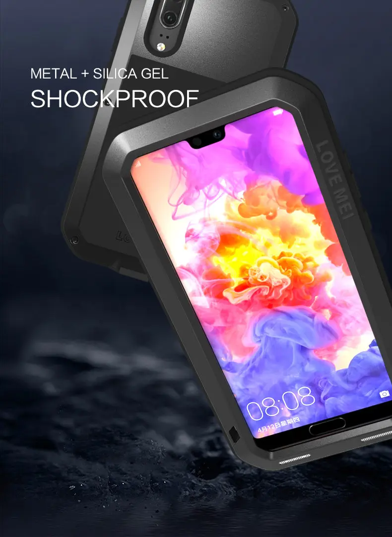 Luxury 360 Degree Full Body Protect Case For Huawei P20 Lite Pro P20lite P20Pro Shockproof Metal Armor With Glass Cover P 20 | Мобильные