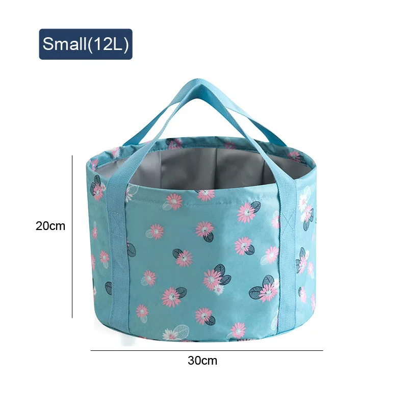 Skyblue S 10L/12L/15L/18L портативные Складные ведра герметичные PVEA открытый дорожный мешок для мытья складная сумка для хранения бытовые предметы H1205 - Цвет: Skyblue S