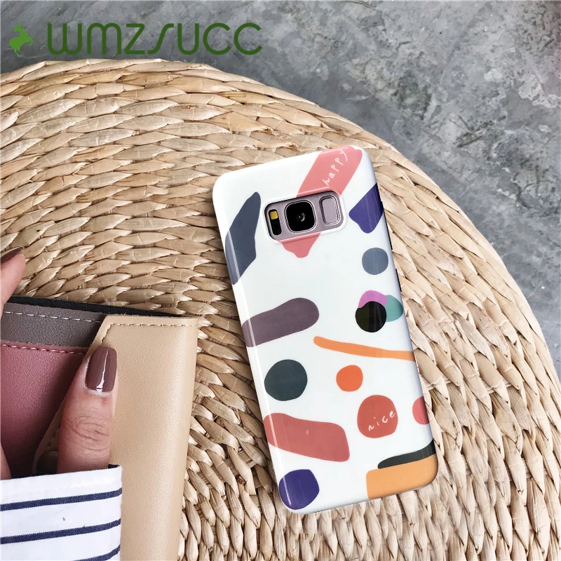 WMZSUCC Глянцевая Аннотация Wavepoint Живопись чехол для телефона Sumsung Galaxy S7 края
